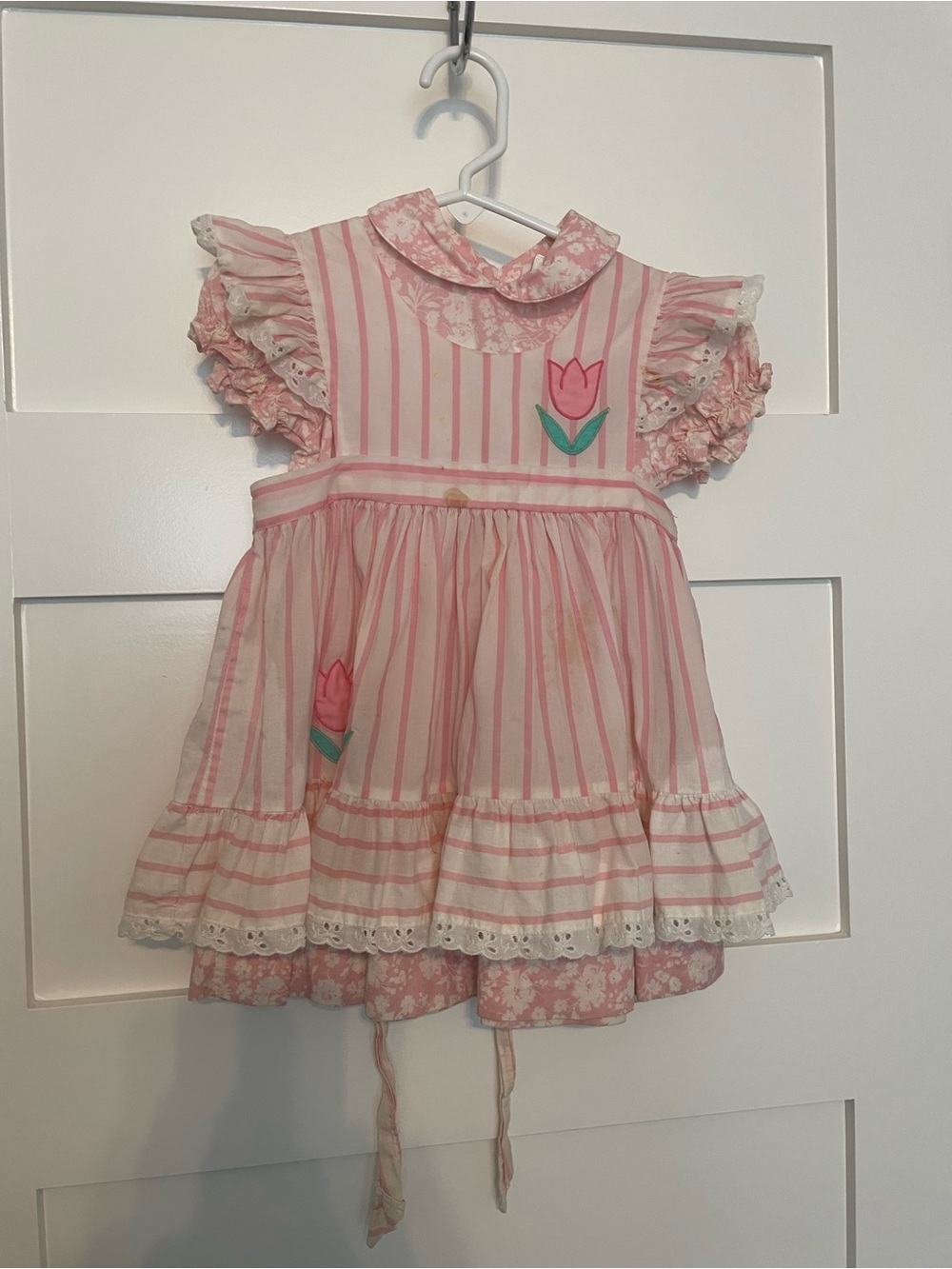 VINTAGE 90s Girls Pink Dress